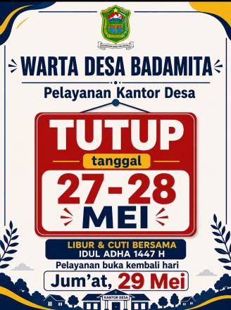PENGUMUMAN LIBUR IDUL ADHA 1447 H